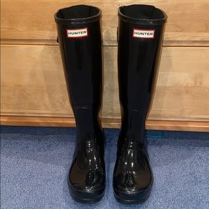 Original HUNTER Tall Adjustable Gloss Rain Boots